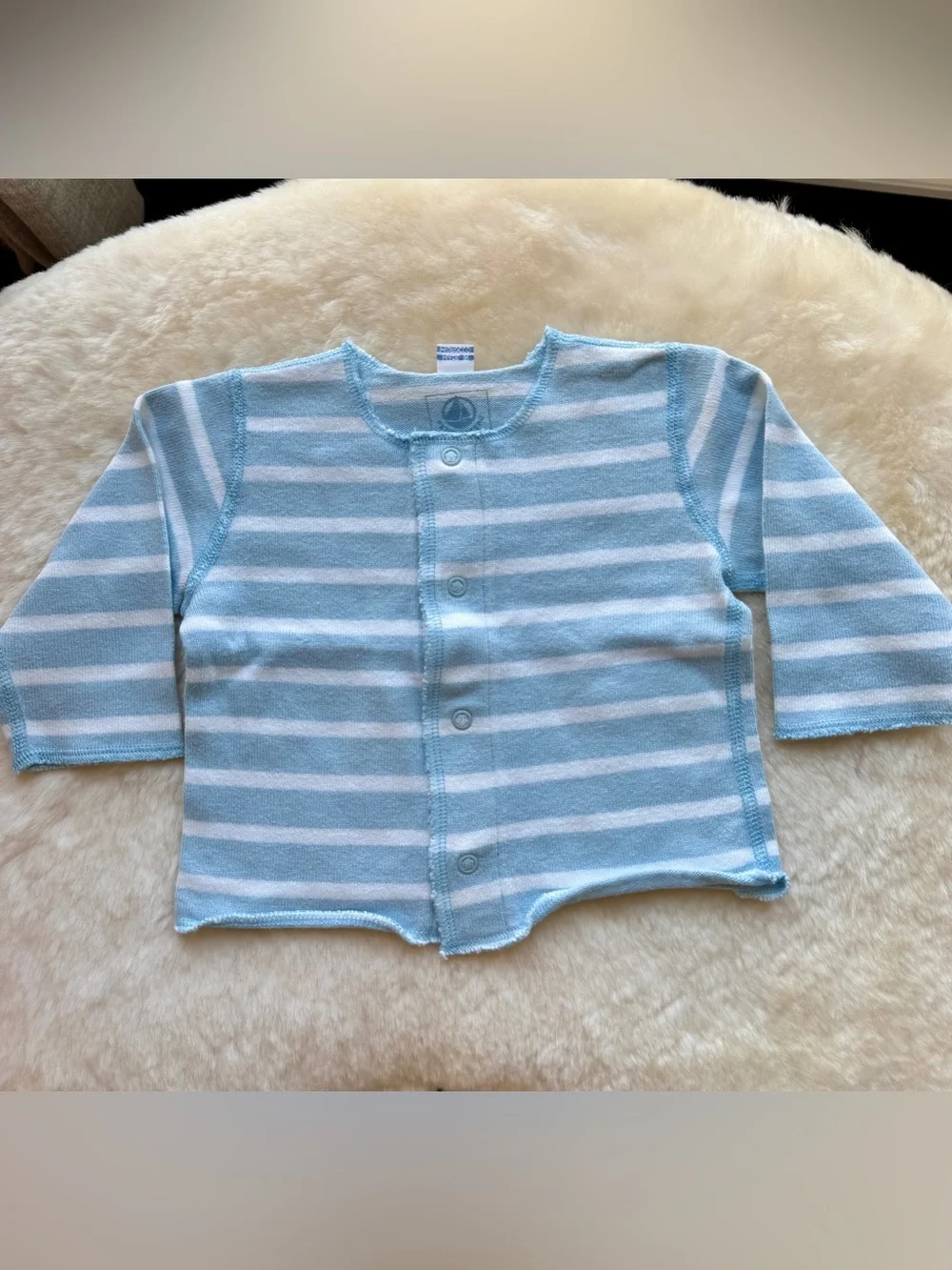Petit Bateau designer baby wear Blue & White Striped Top